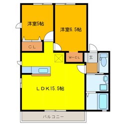 カラカーサⅡの物件間取画像